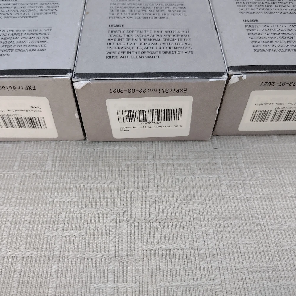 Lot Of 3 VGO Hair Removal Cream for Women & Men Painless Bikini Hair Removal